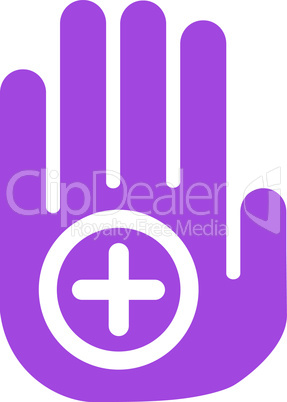 Violet--hand medical marker.eps