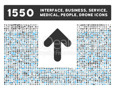 Arrow Up Icon and More Interface, Business, Tools, People, Medical, Awards Flat Glyph Icons