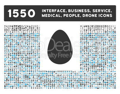 Egg Icon and More Interface, Business, Tools, People, Medical, Awards Flat Glyph Icons