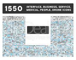 Minus Icon and More Interface, Business, Tools, People, Medical, Awards Flat Glyph Icons