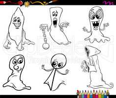 halloween ghosts coloring page