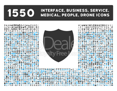 Shield Icon and More Interface, Business, Tools, People, Medical, Awards Flat Glyph Icons