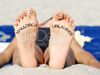 Mallorca Urlauber am Strand