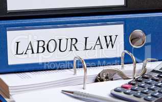 Labour Law - blue binder in the office