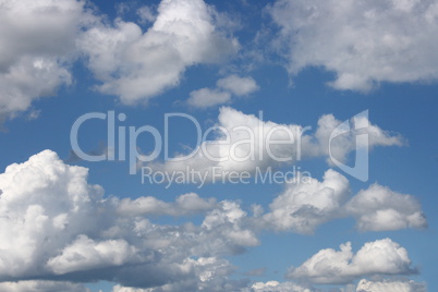 Big fluffy clouds  (Altocumulus)