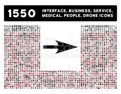Arrow Axis X Icon and More Interface, Business, Tools, People, Medical, Awards Flat Glyph Icons