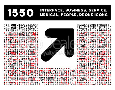 Arrow Up Right Icon and More Interface, Business, Tools, People, Medical, Awards Flat Glyph Icons