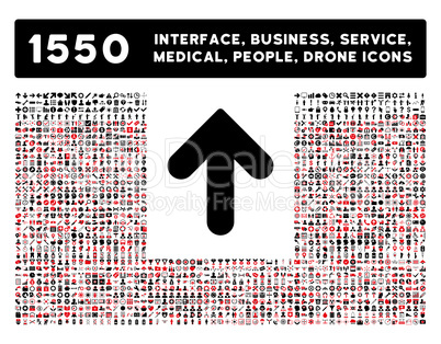 Arrow Up Icon and More Interface, Business, Tools, People, Medical, Awards Flat Glyph Icons