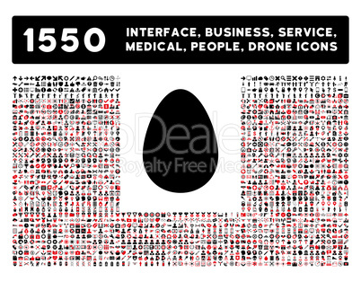 Egg Icon and More Interface, Business, Tools, People, Medical, Awards Flat Glyph Icons