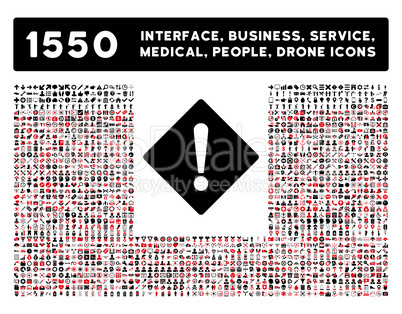 Error Icon and More Interface, Business, Tools, People, Medical, Awards Flat Glyph Icons