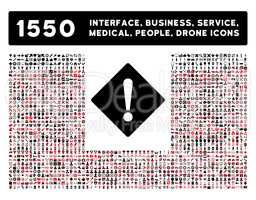 Error Icon and More Interface, Business, Tools, People, Medical, Awards Flat Glyph Icons