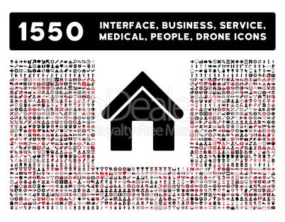 Home Icon and More Interface, Business, Tools, People, Medical, Awards Flat Glyph Icons