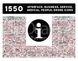 Information Icon and More Interface, Business, Tools, People, Medical, Awards Flat Glyph Icons