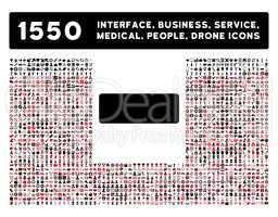 Minus Icon and More Interface, Business, Tools, People, Medical, Awards Flat Glyph Icons