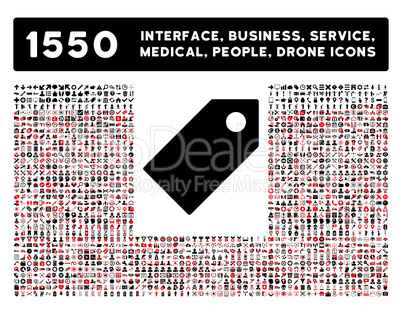 Tag Icon and More Interface, Business, Tools, People, Medical, Awards Flat Glyph Icons