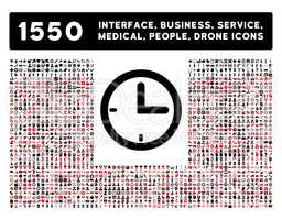 Time Icon and More Interface, Business, Tools, People, Medical, Awards Flat Glyph Icons