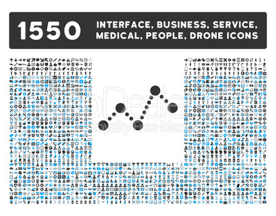 Chart Icon and More Interface, Business, Tools, People, Medical, Awards Flat Glyph Icons