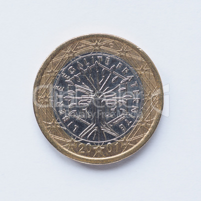 French 1 Euro coin