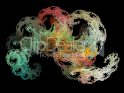 Digital Fractal on Black