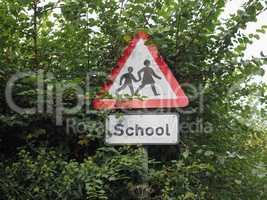 School children sign
