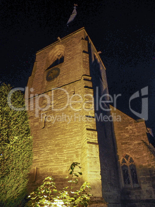 St Mary Magdalene church in Tanworth in Arden at night