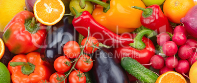 fresh fruit and vegetable background