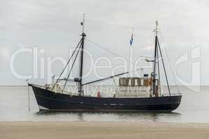 Fishing boat on the Dutch Wadden Sea