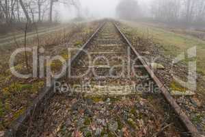 Old railway line "Borkense Course" in the Netherlands