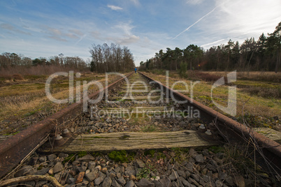 Old railway line "Borkense Course" in the Netherlands