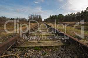 Old railway line "Borkense Course" in the Netherlands