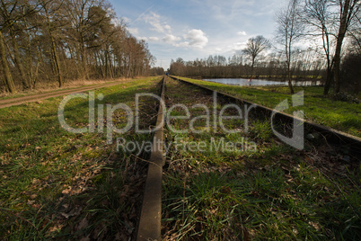 Old railway line "Borkense Course" in the Netherlands