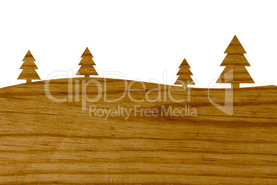 Weihnachtshintergrund aus geschnitztem Holz