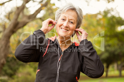 Senior woman in the park