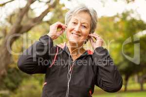 Senior woman in the park