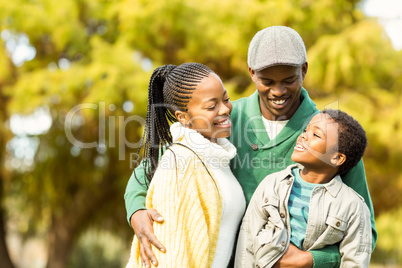 Portrait of a young smiling family