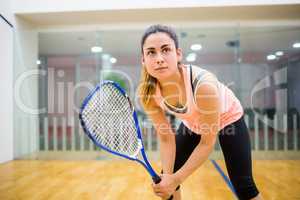 Woman eager to play squash