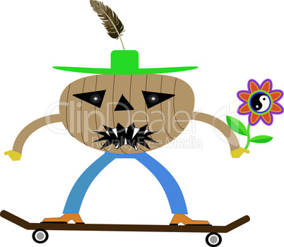 Halloween on a skateboard