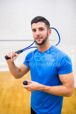 Man eager to play some squash