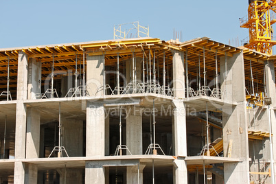 Concrete monolithic carcass of new building