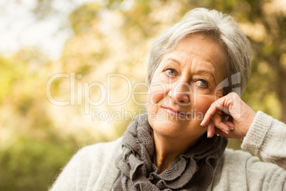 Senior woman in the park