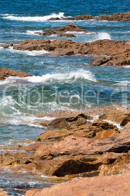 Detail of the Spanish coast