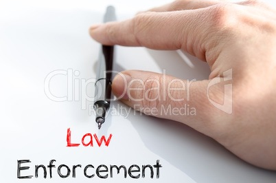 Law enforcement text concept