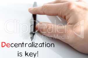 Decentralization is key text concept