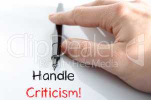 Handle criticism consent text concept