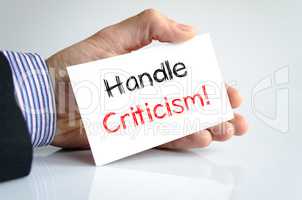 Handle criticism consent text concept