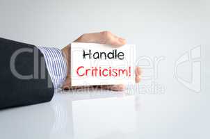 Handle criticism consent text concept