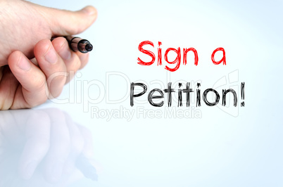 Sign a petition text concept