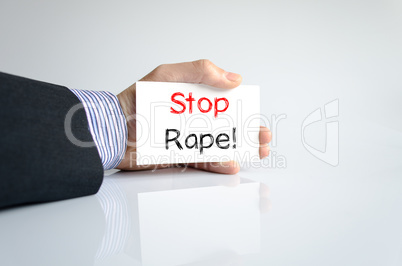 Stop rape text concept