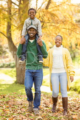 Portrait of a young smiling family