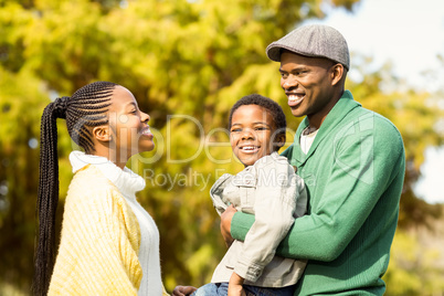 Portrait of a young smiling family